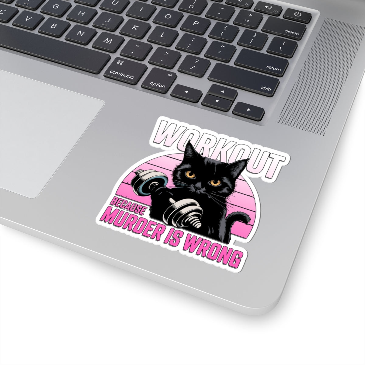 Workout Cat Kiss-Cut Stickers - Fun Fitness Décor