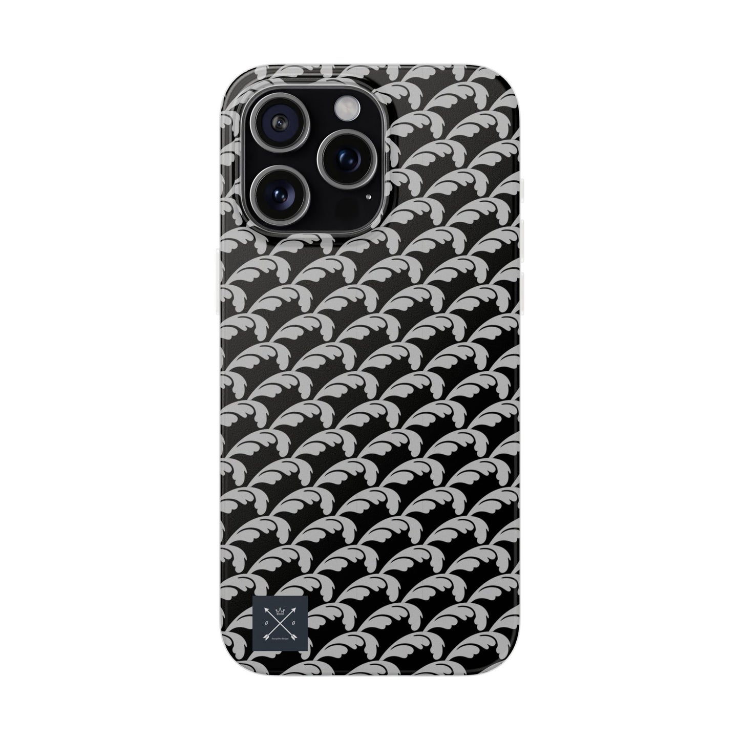 Beautiful Beloved Flourish (silver/black) - Flexi Phone Cases