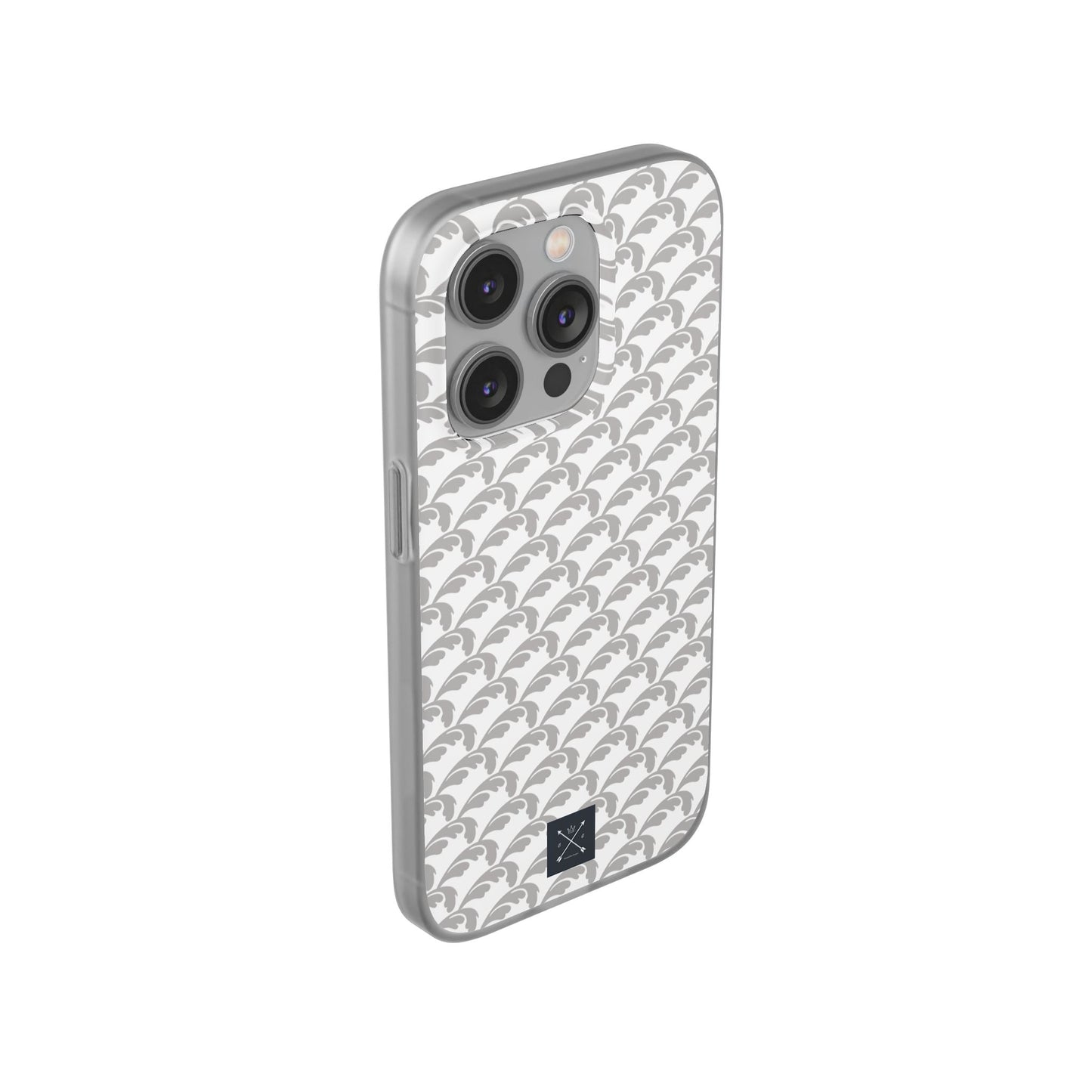 Beautiful Beloved Flourish (silver/white) - Flexi Phone Cases