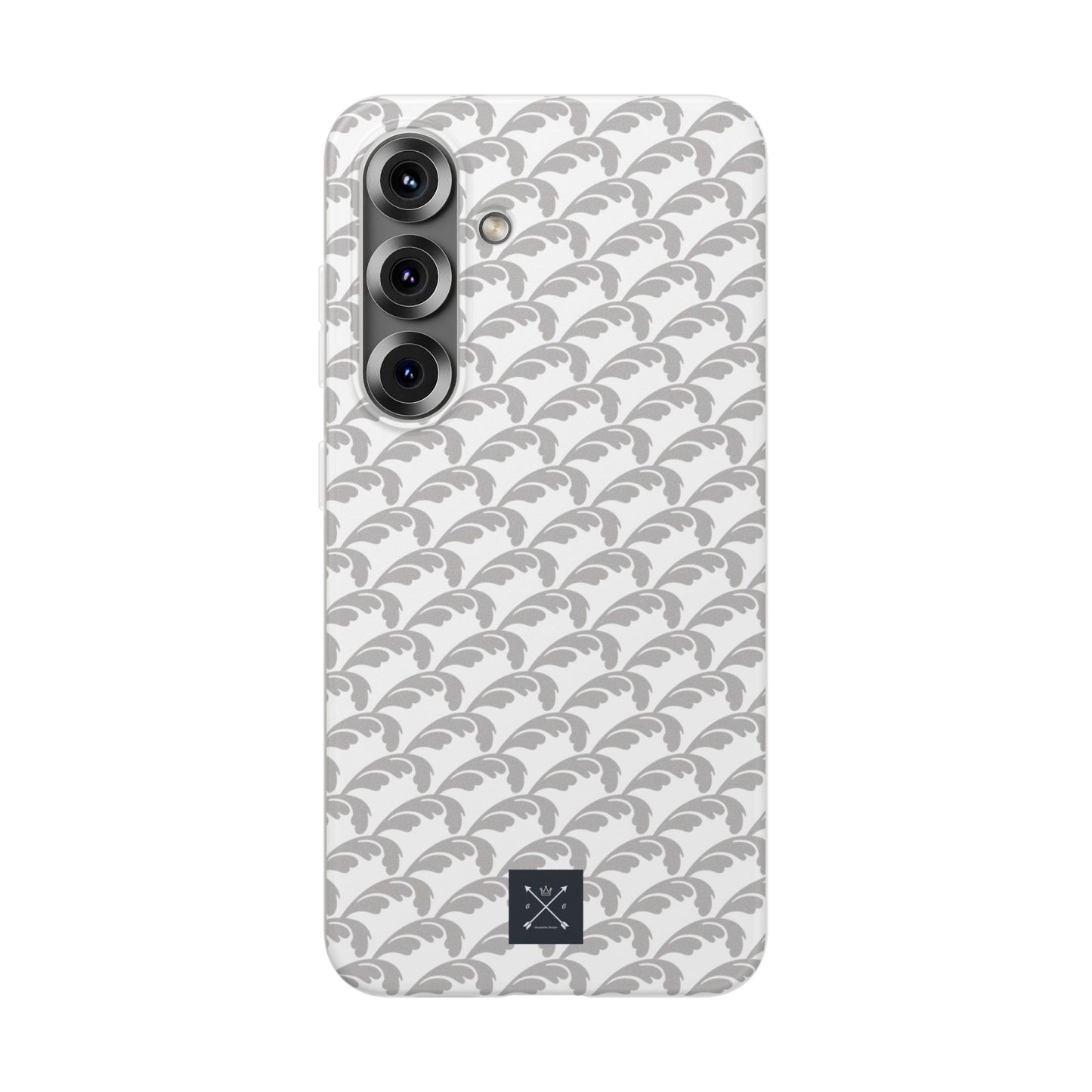 Beautiful Beloved Flourish (silver/white) - Flexi Phone Cases