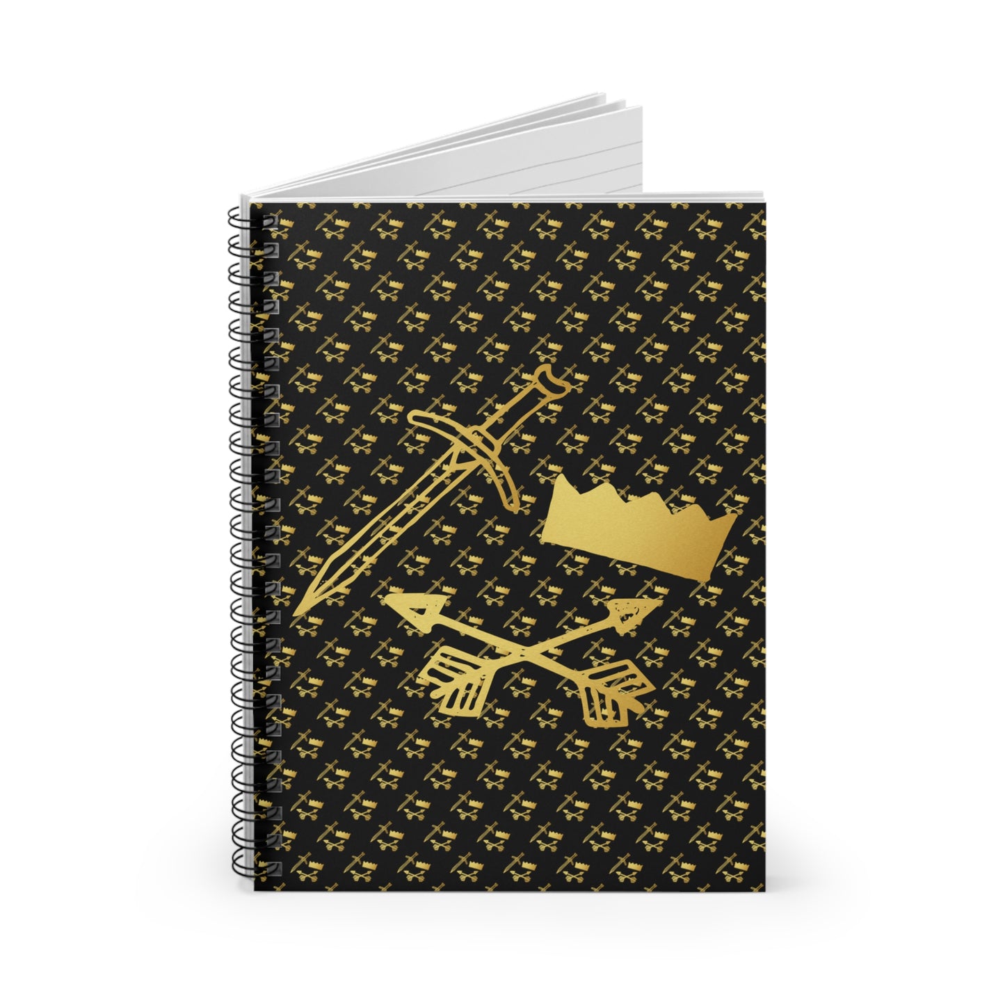 Gold and Bold Warrior - Spiral Notebook - Ruled Line