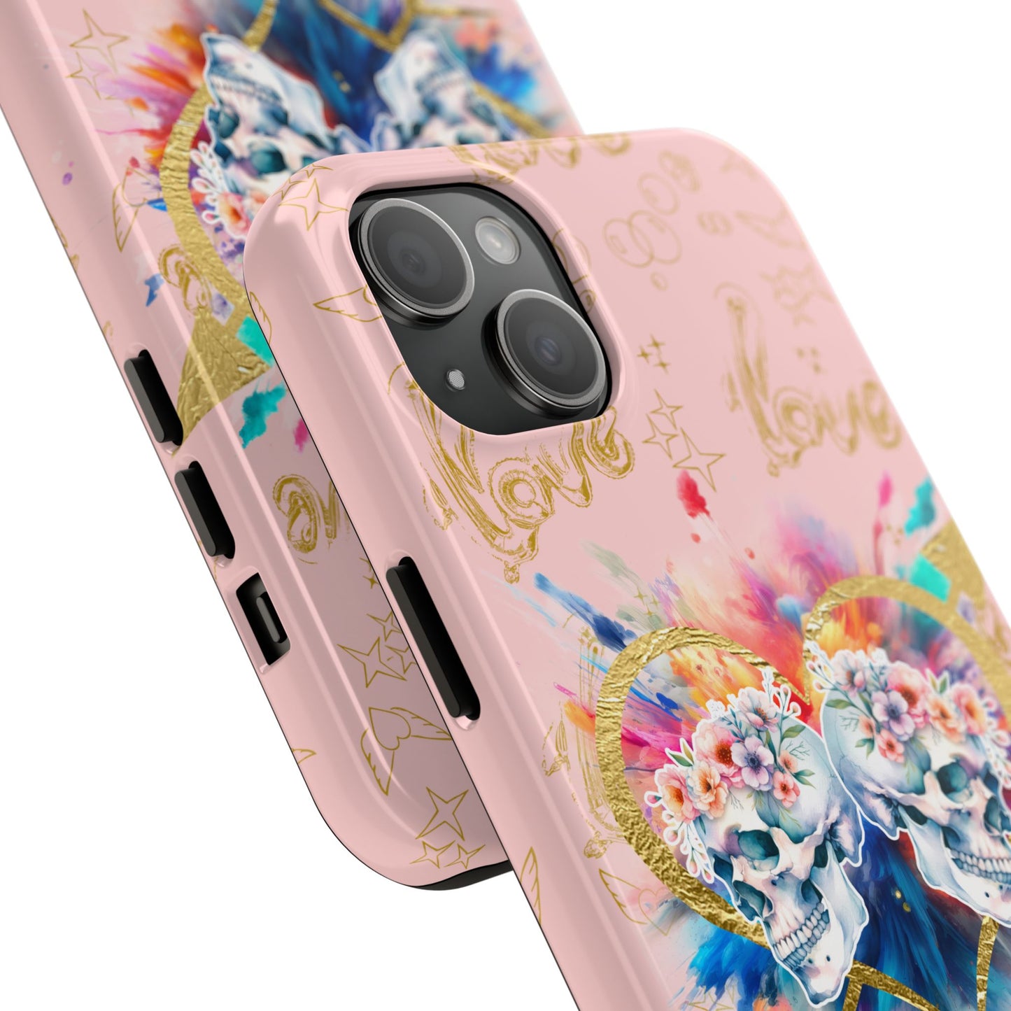 Love is Golden Watercolor (pink) - Tough Phone Cases
