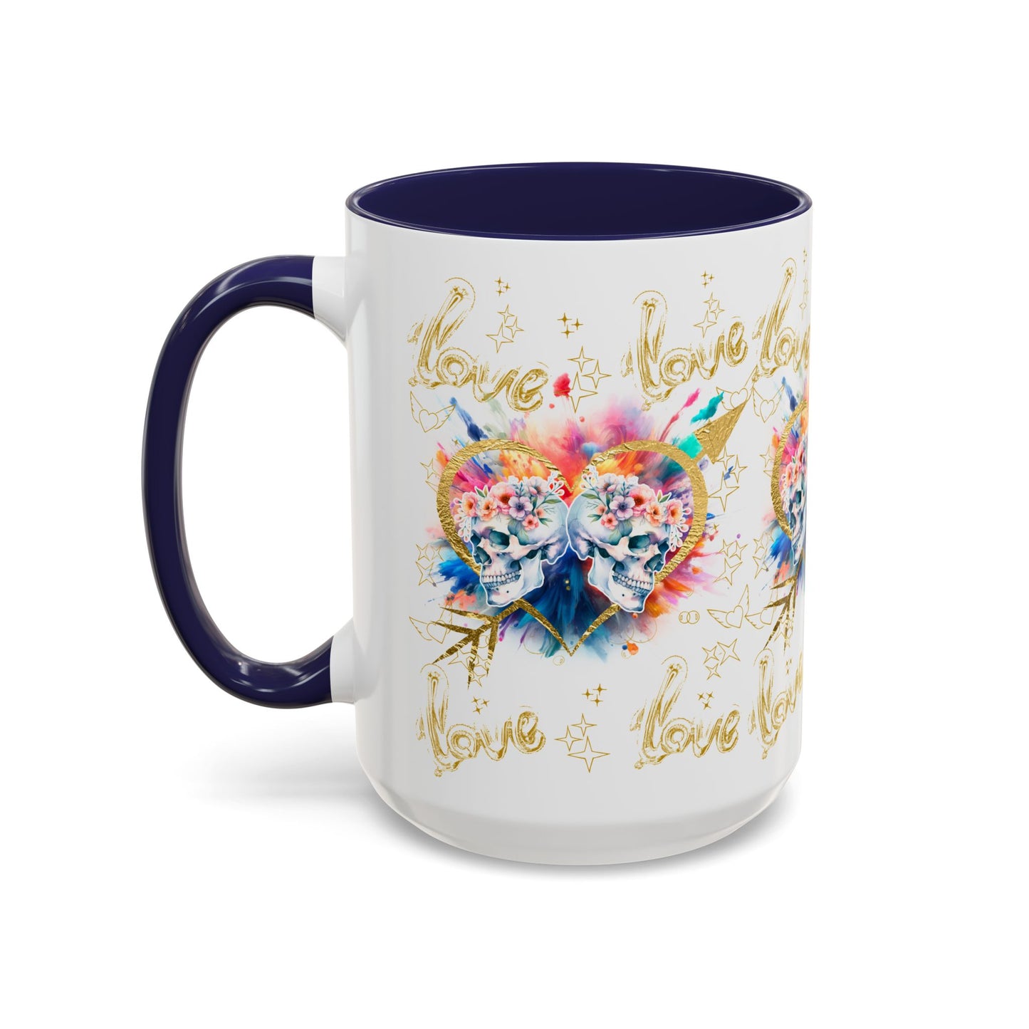 Love is Golden Watercolor - Accent Coffee Mug (11, 15oz)