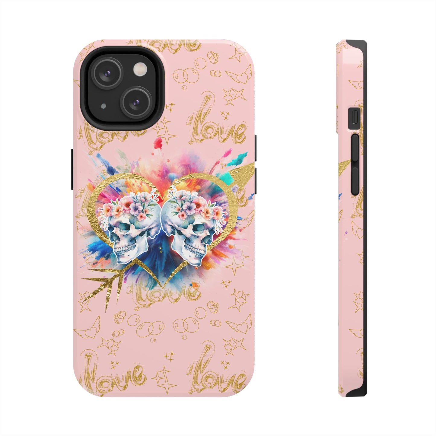 Love is Golden Watercolor (pink) - Tough Phone Cases