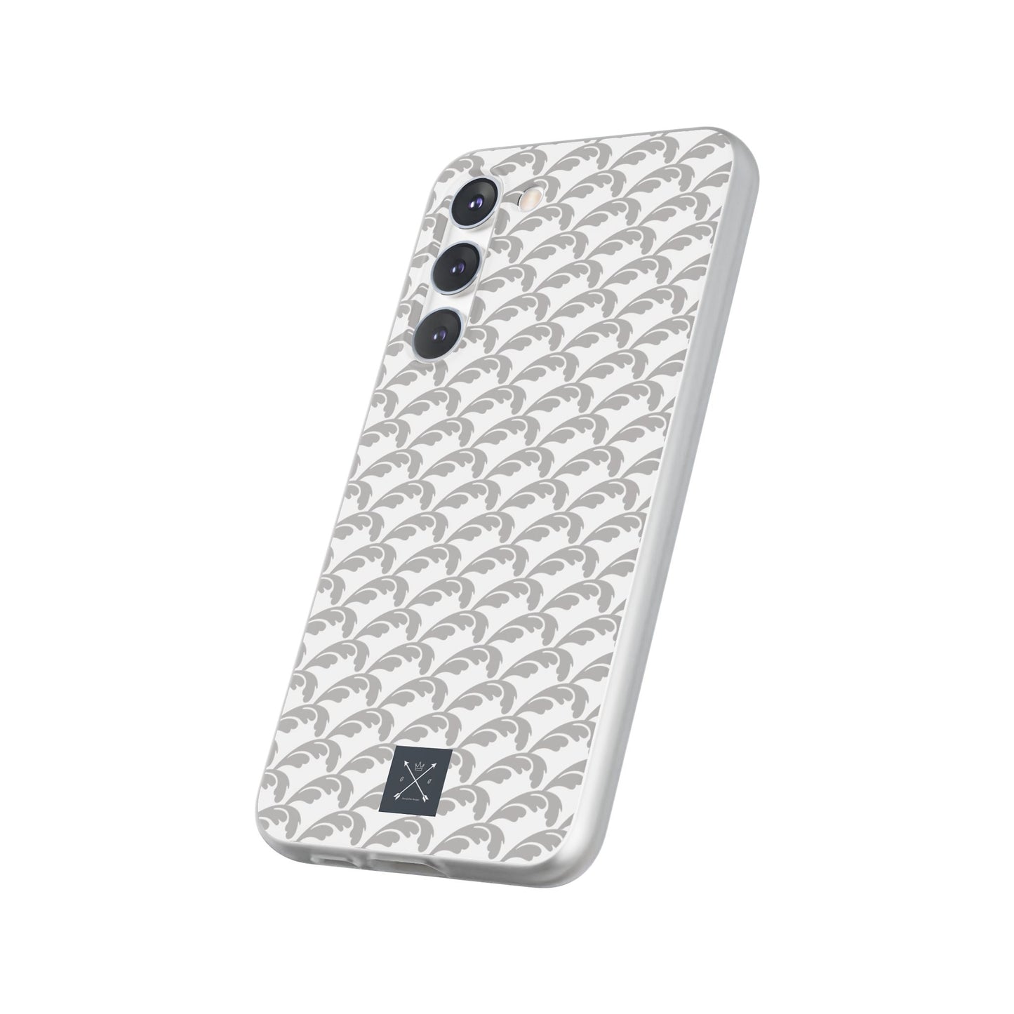 Beautiful Beloved Flourish (silver/white) - Flexi Phone Cases