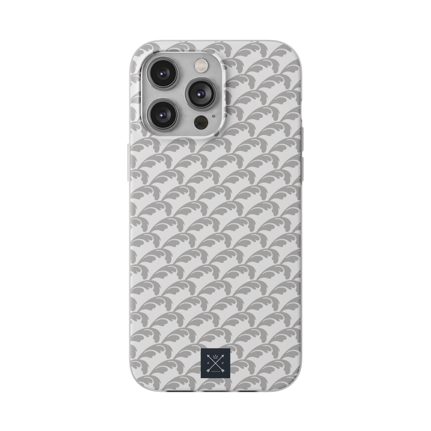 Beautiful Beloved Flourish (silver/white) - Flexi Phone Cases