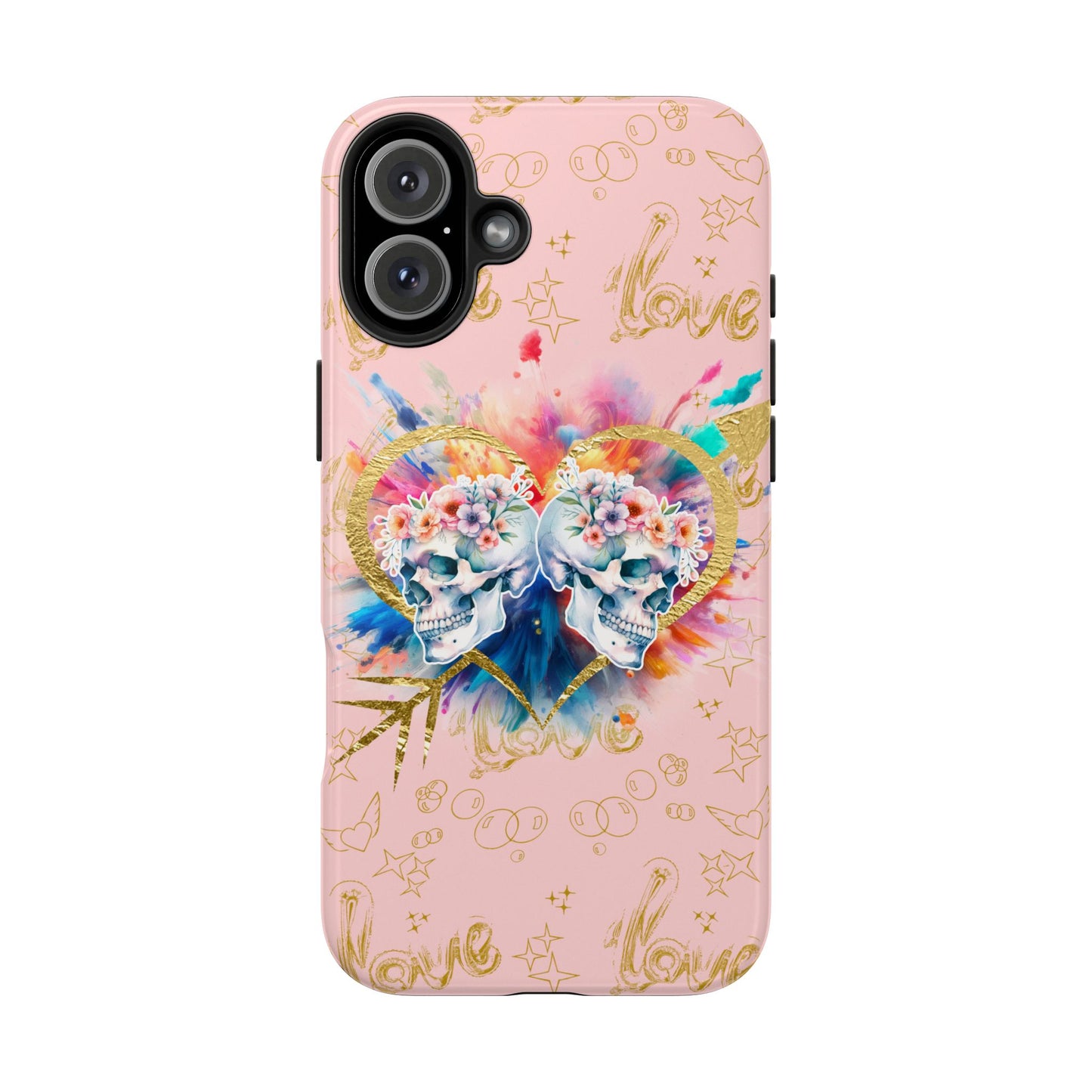 Love is Golden Watercolor (pink) - Tough Phone Cases