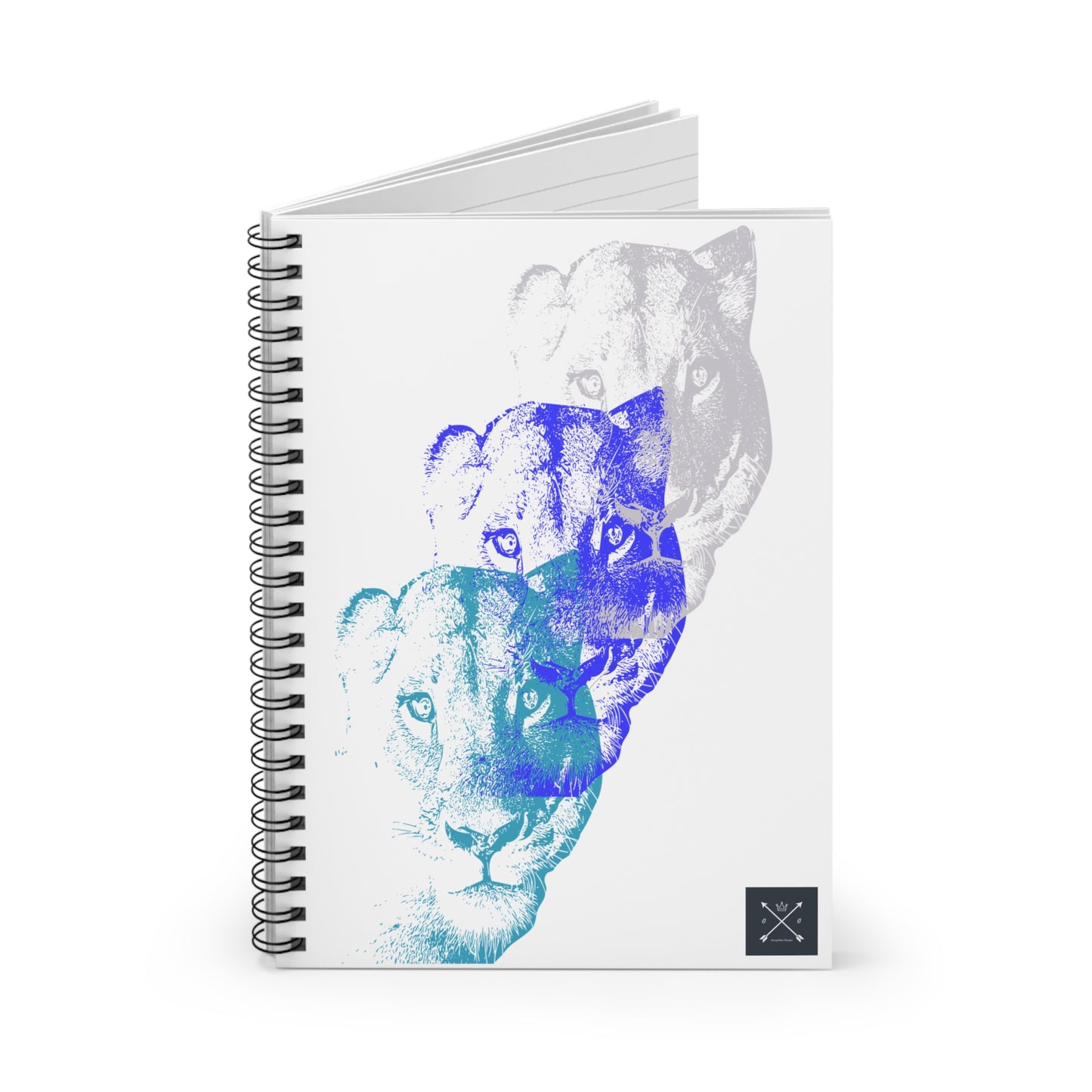 Lioness Arising - Spiral Notebook - Ruled Line - wht