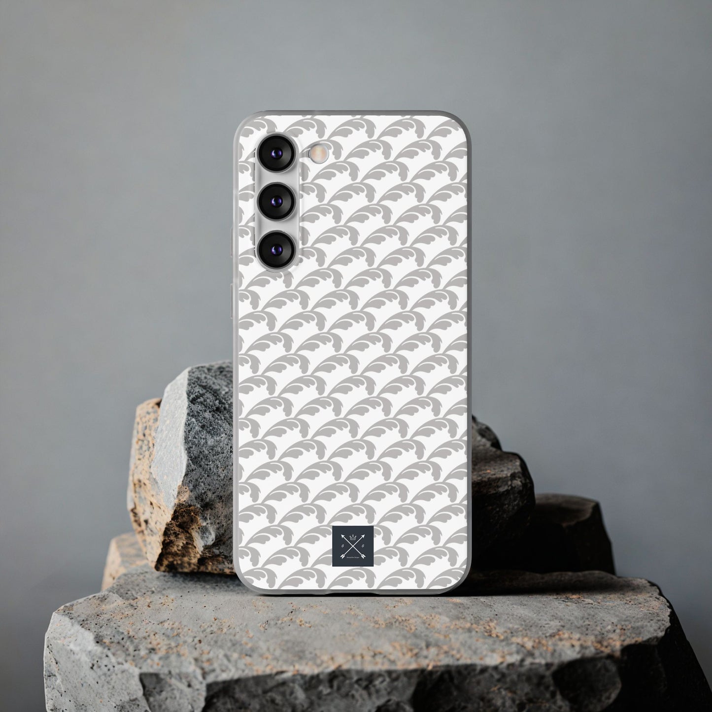 Beautiful Beloved Flourish (silver/white) - Flexi Phone Cases