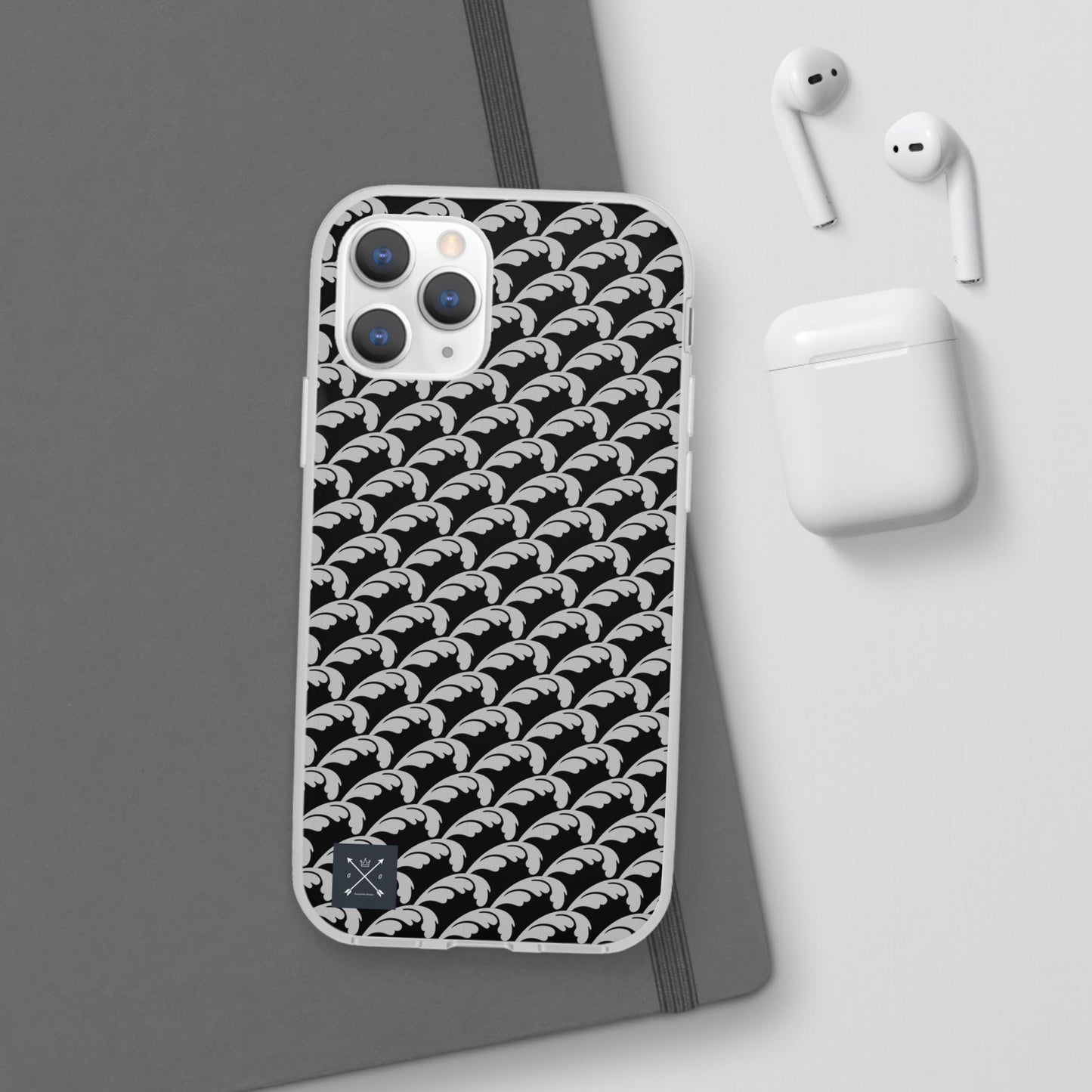 Beautiful Beloved Flourish (silver/black) - Flexi Phone Cases