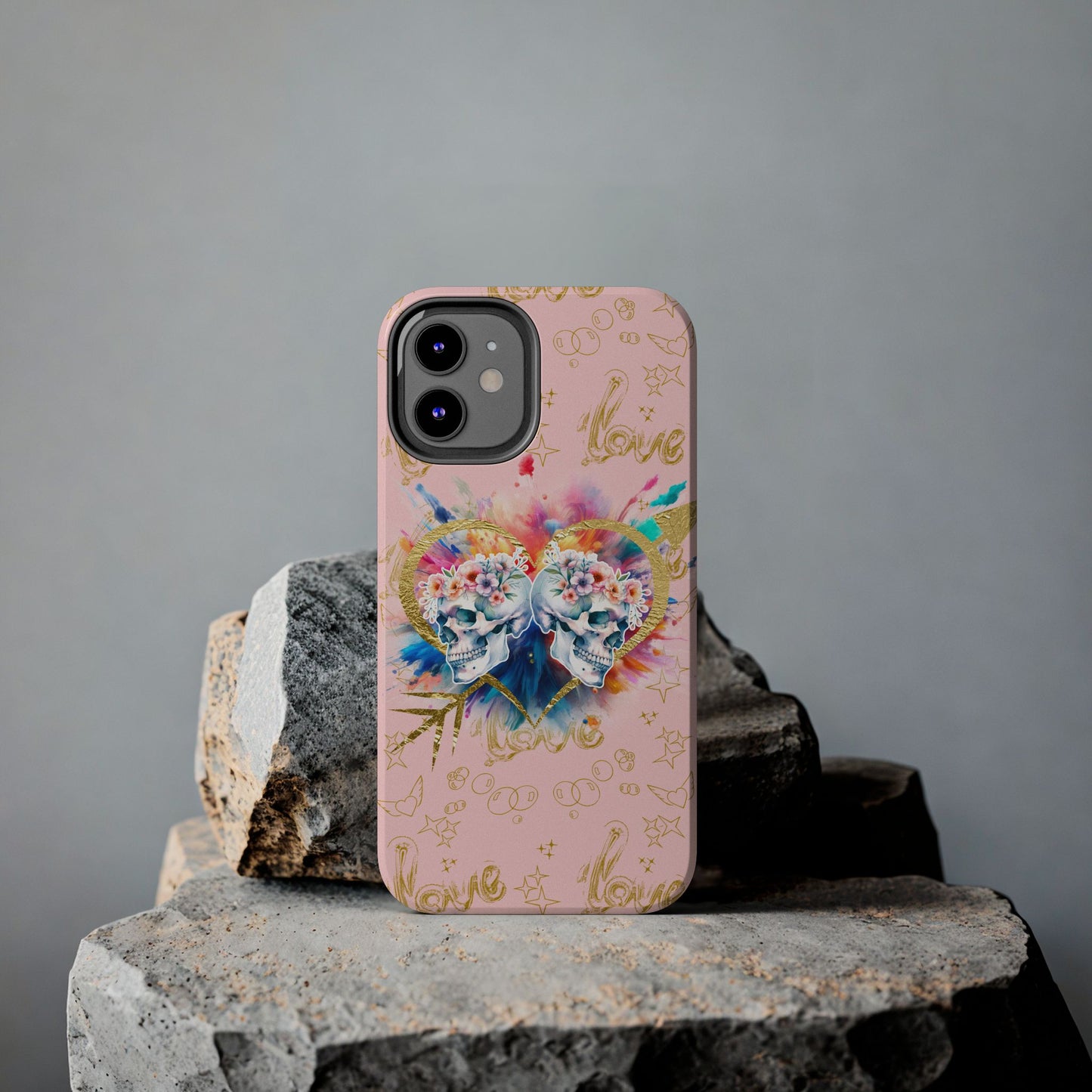 Love is Golden Watercolor (pink) - Tough Phone Cases