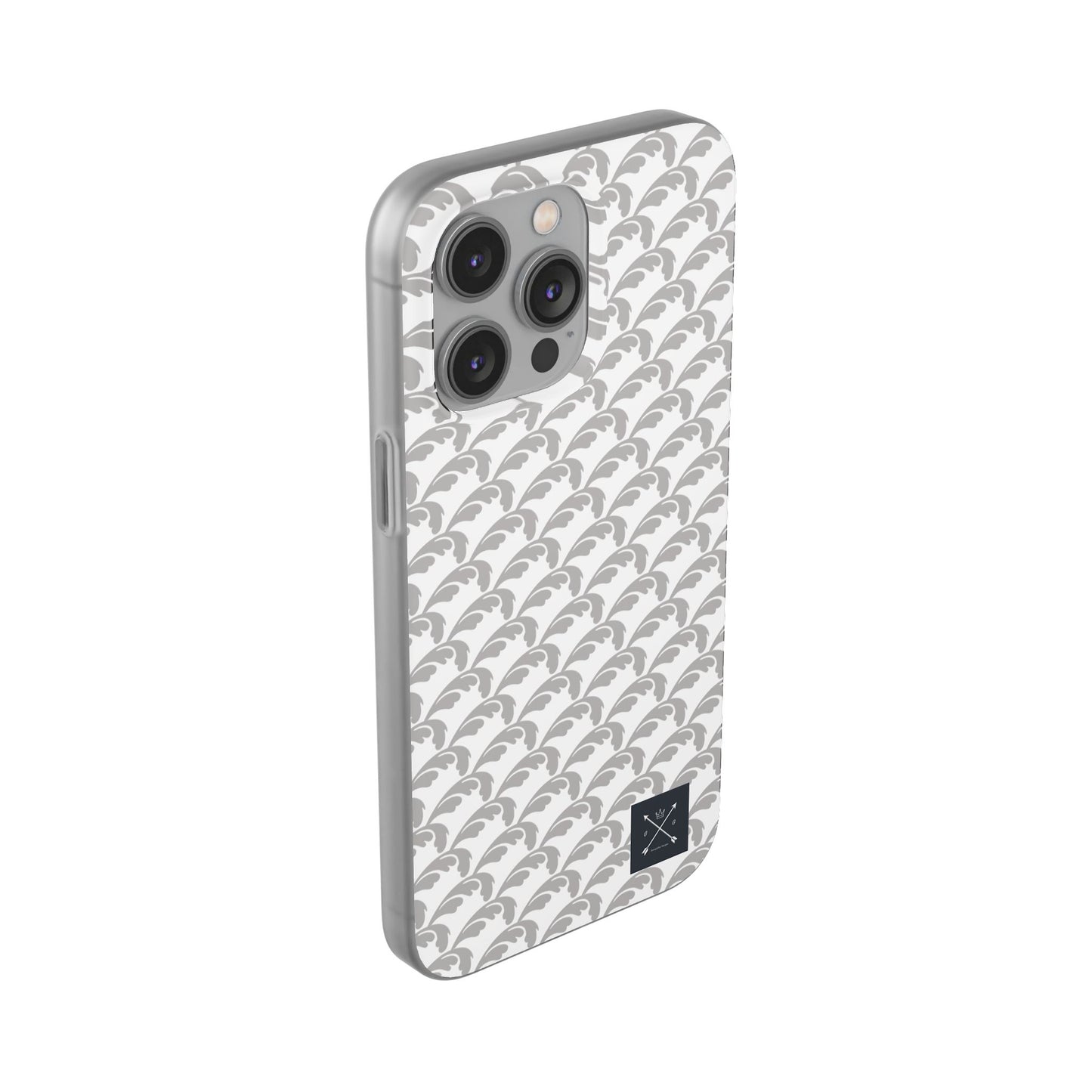 Beautiful Beloved Flourish (silver/white) - Flexi Phone Cases