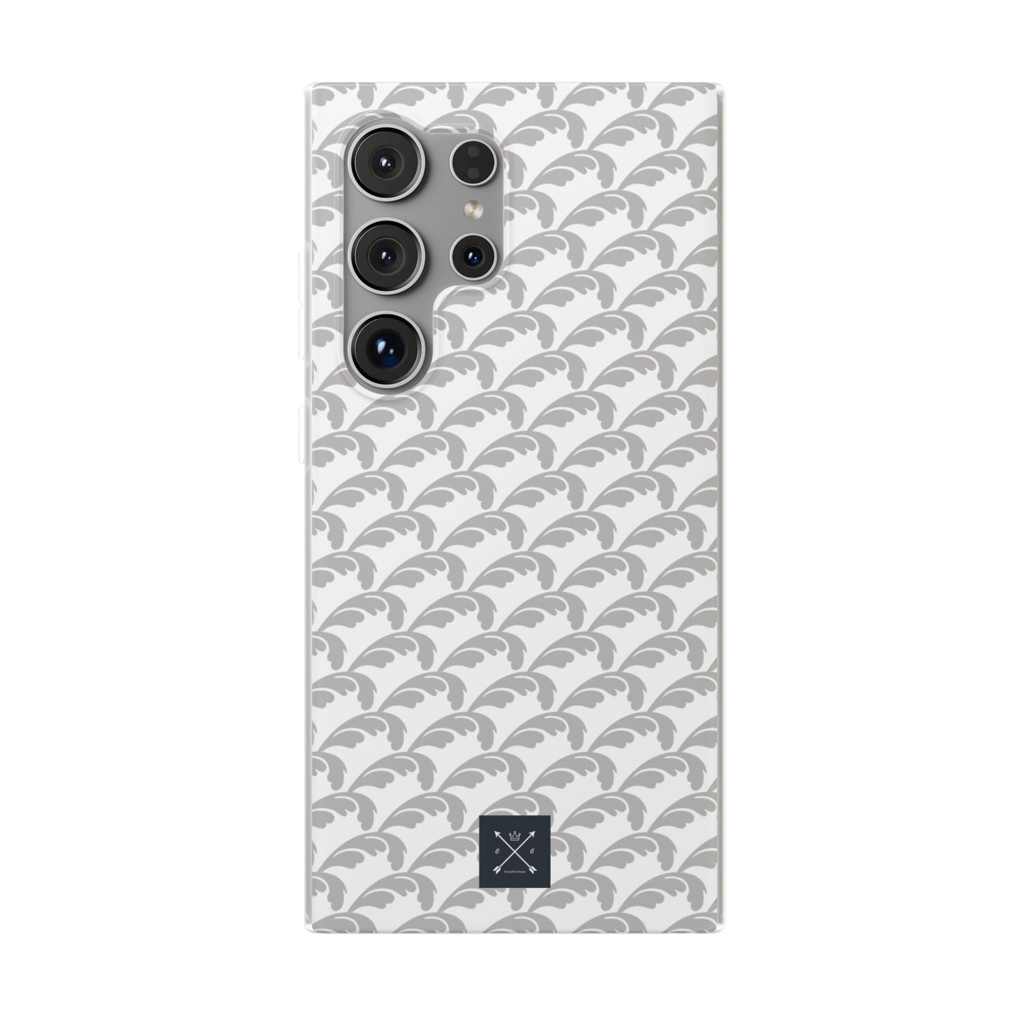 Beautiful Beloved Flourish (silver/white) - Flexi Phone Cases