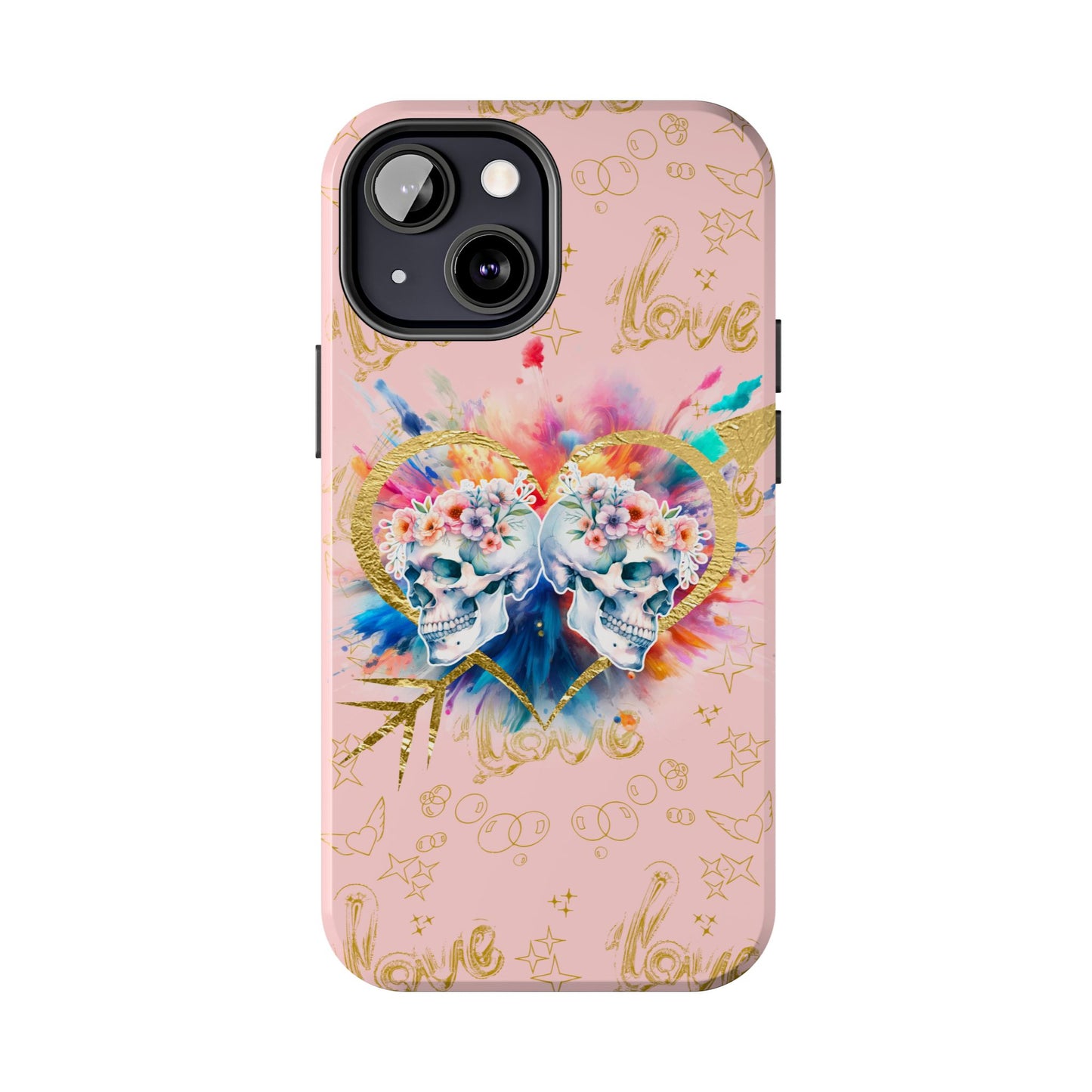Love is Golden Watercolor (pink) - Tough Phone Cases