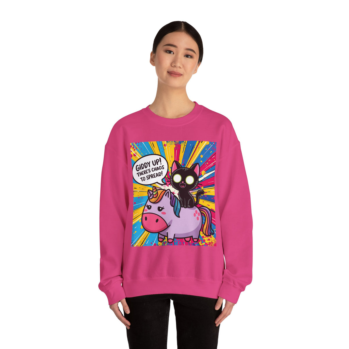 Giddy Up There's Chaos to Spread - Crewneck Sweatshirt
