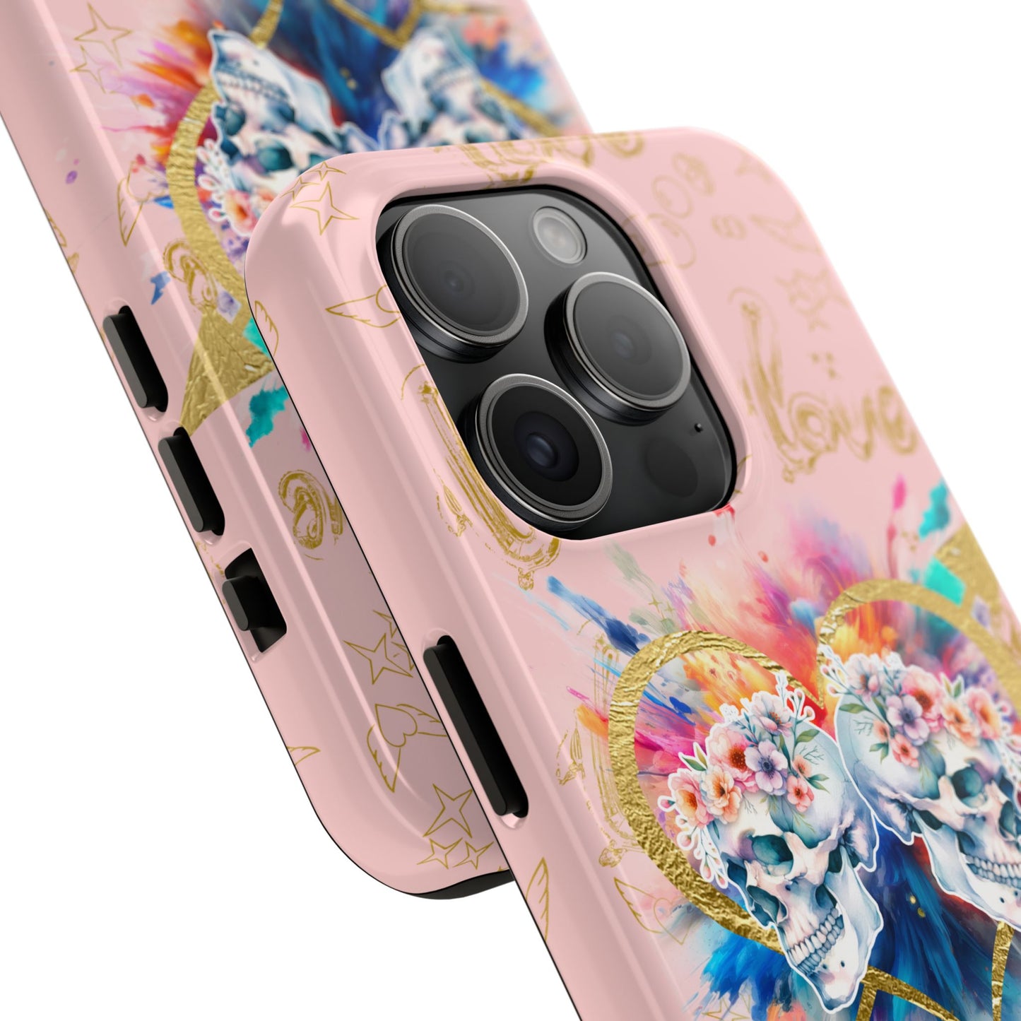 Love is Golden Watercolor (pink) - Tough Phone Cases