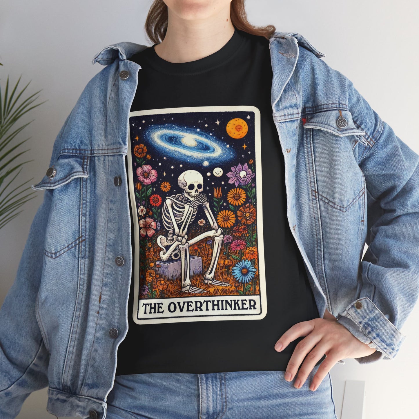 The Overthinker Skeletal Tarot - Unisex T-shirt