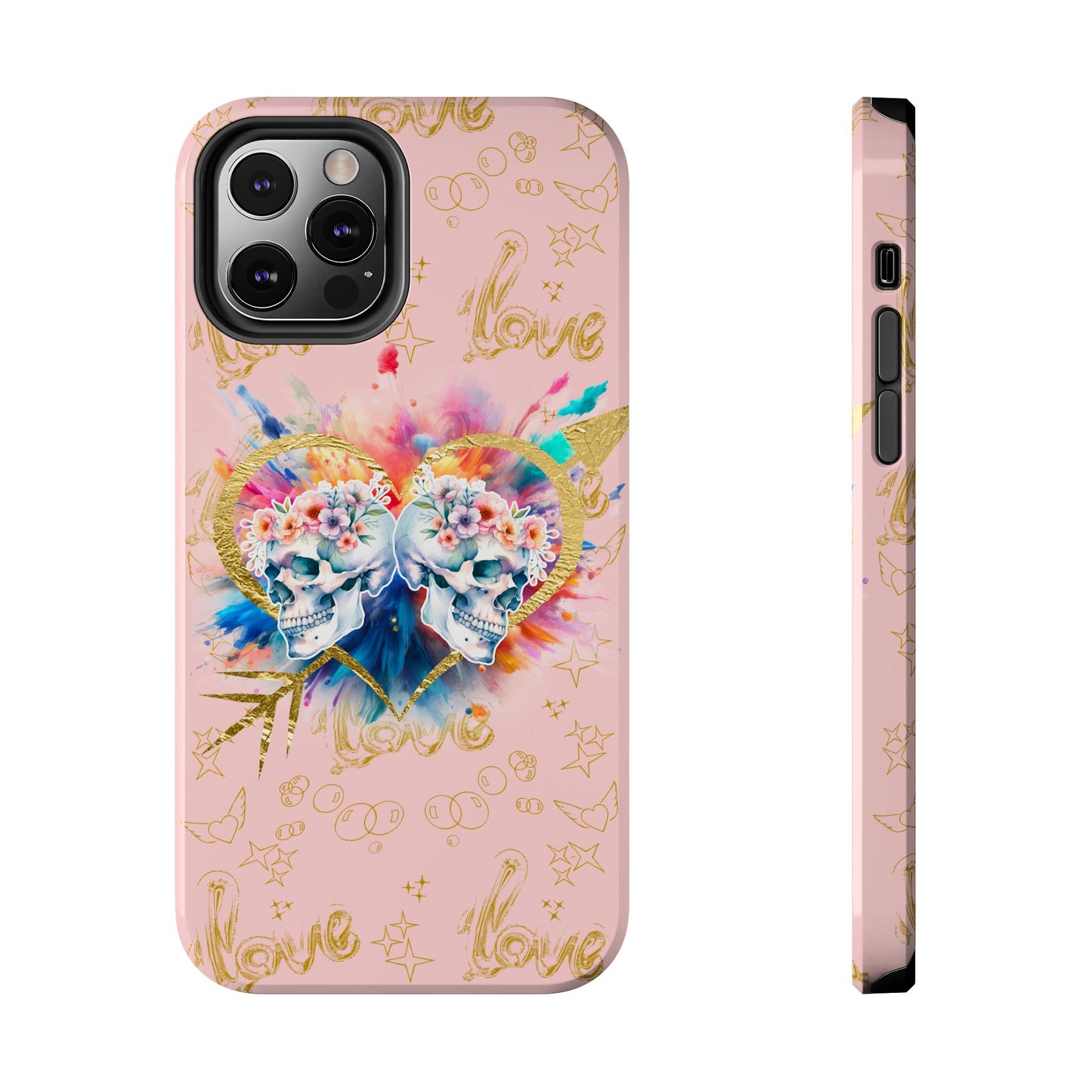 Love is Golden Watercolor (pink) - Tough Phone Cases