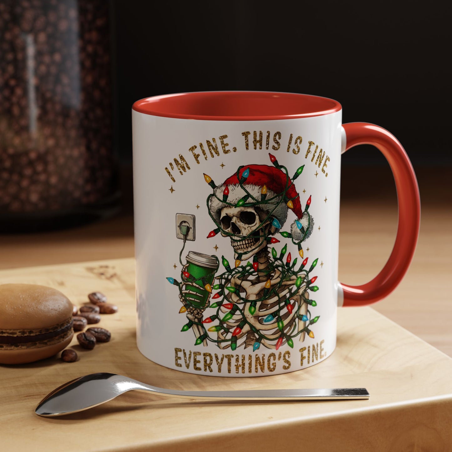 I'm Fine. This Is Fine. Everything Is Fine. - Accent Coffee Mug (11, 15oz)