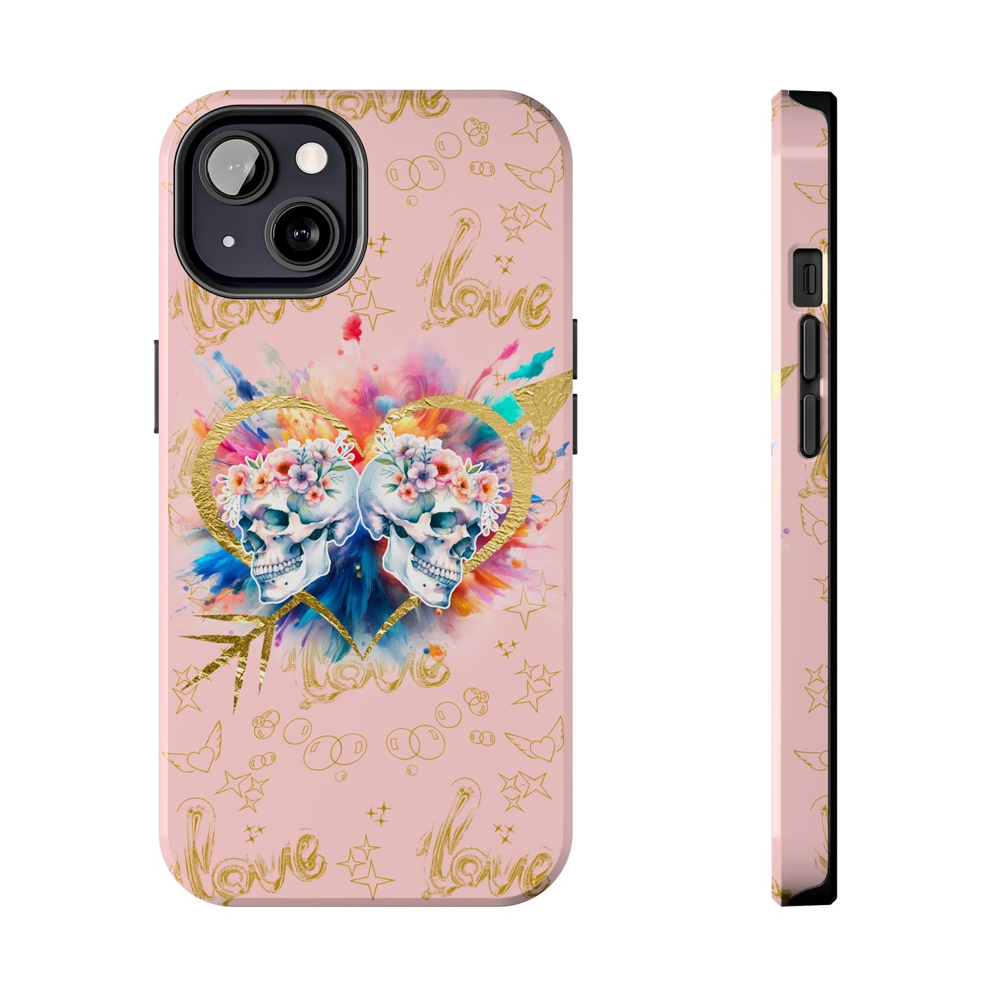 Love is Golden Watercolor (pink) - Tough Phone Cases