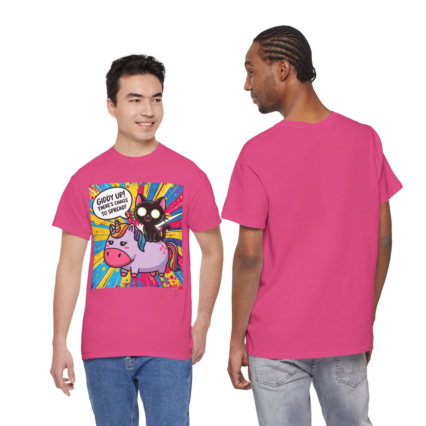Giddy Up There’s Chaos To Spread - Unisex Heavy Cotton Tee