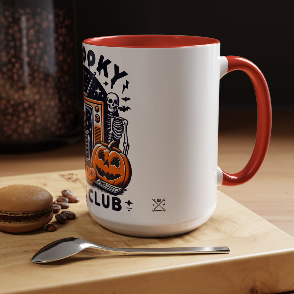 Spoooky Movie Club Skeletons - Color Accent Coffee Mug