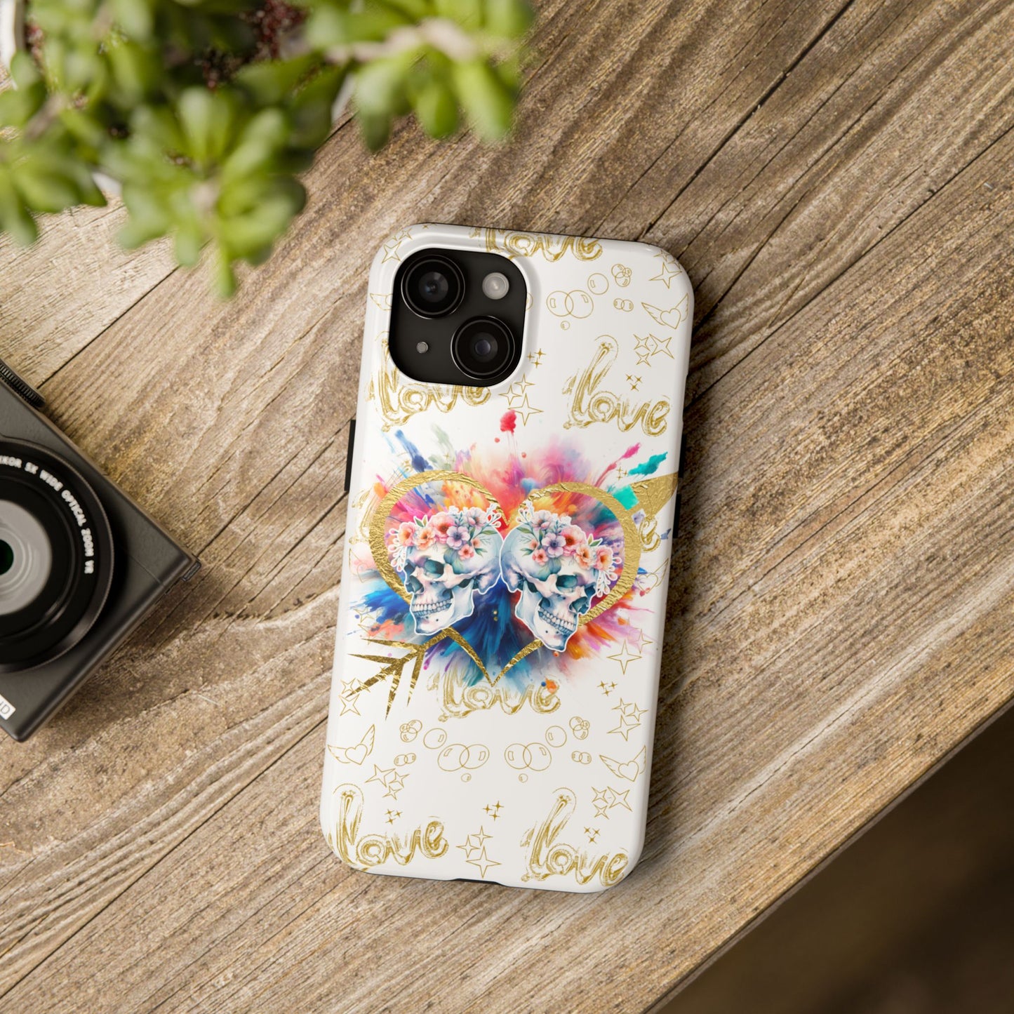 Love is Golden Watercolor - Tough Phone Cases