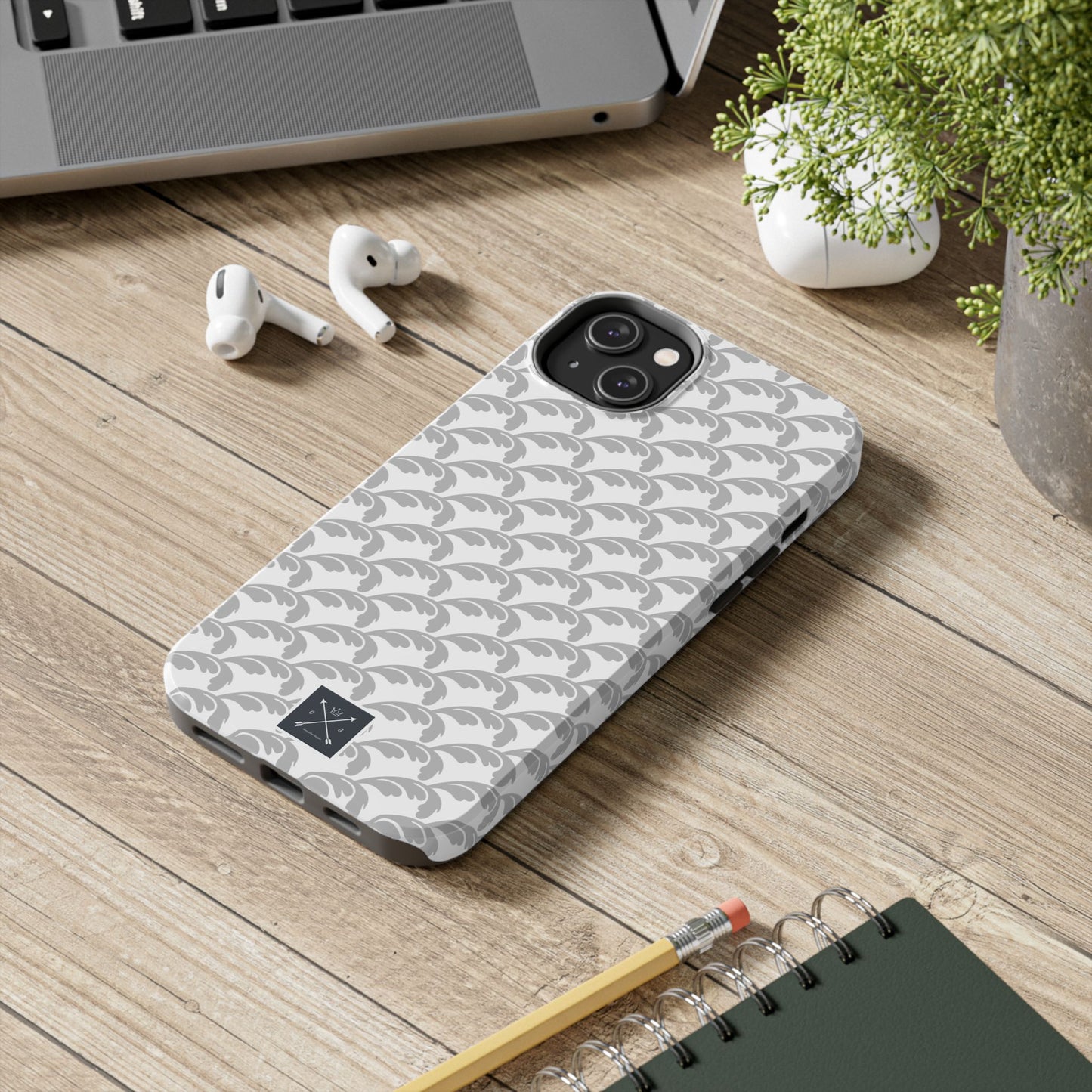 Beautiful Beloved Flourish (white/silver) - Tough Phone Cases