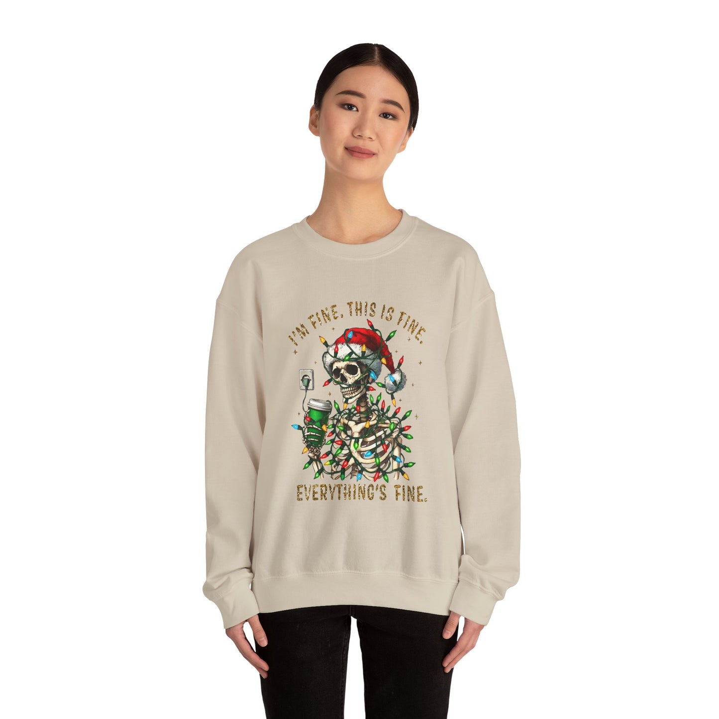 I'm Fine. This Is Fine. Everything Is Fine. - Unisex Heavy Blend™ Crewneck Sweatshirt