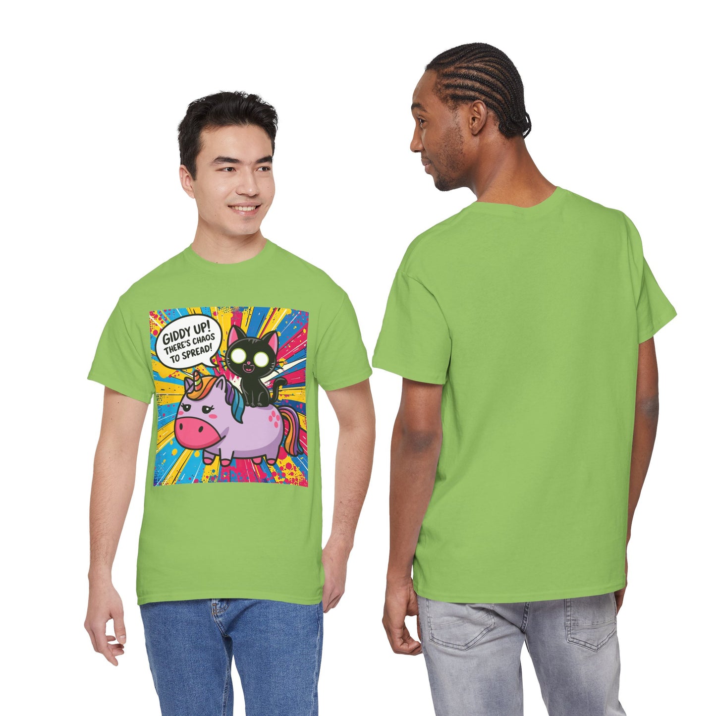Giddy Up There’s Chaos To Spread - Unisex Heavy Cotton Tee
