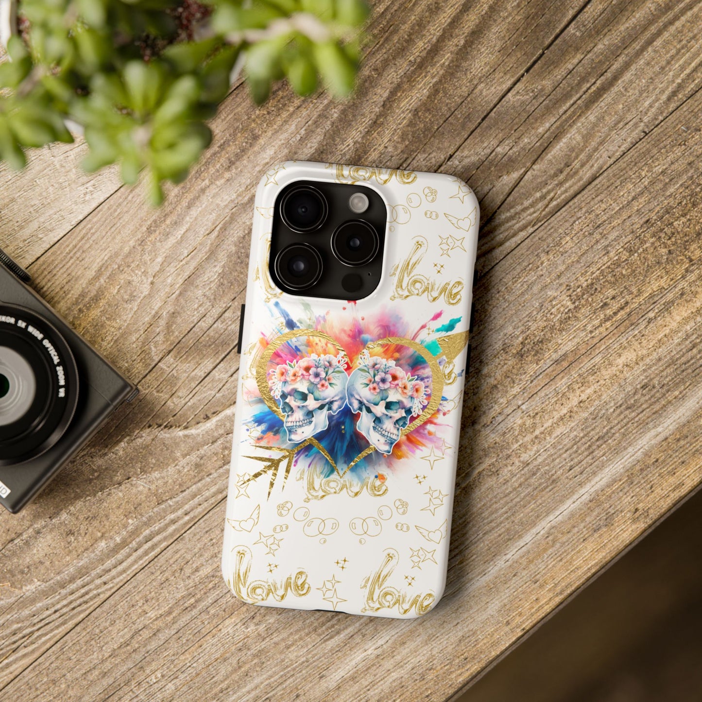 Love is Golden Watercolor - Tough Phone Cases