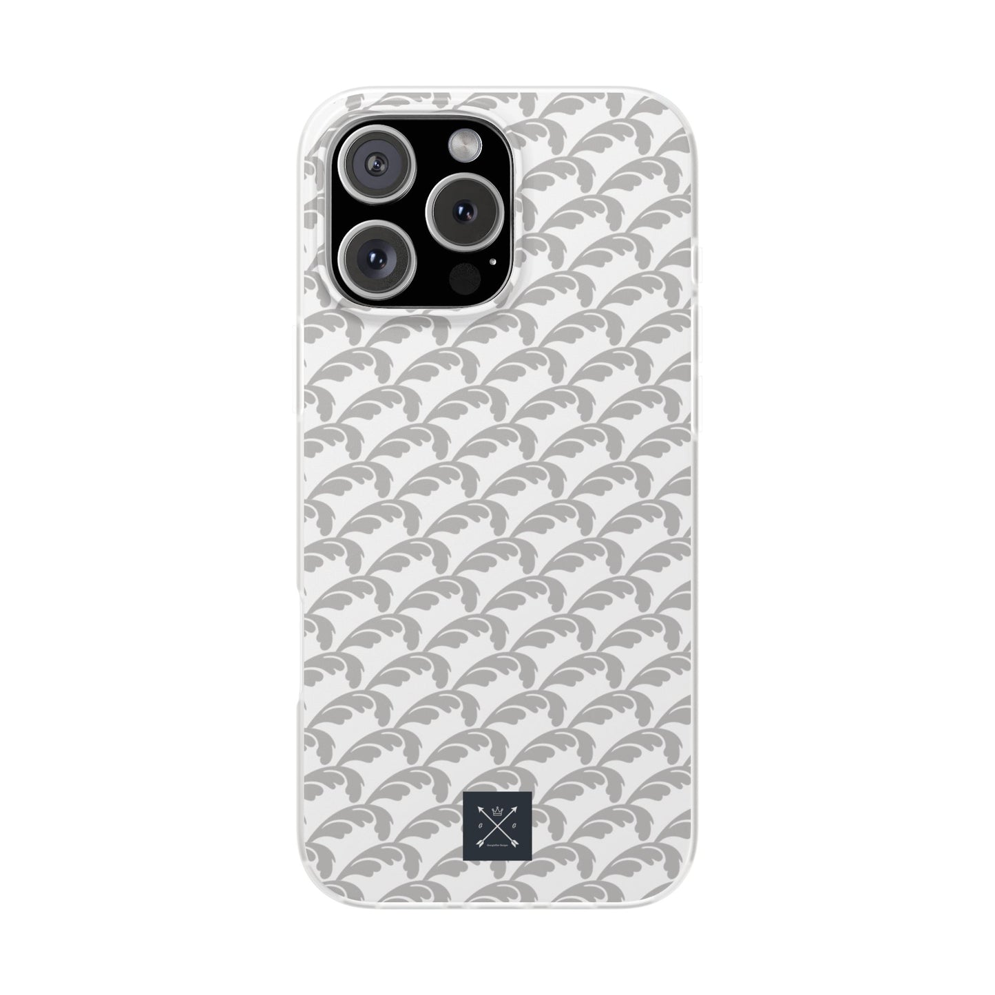 Beautiful Beloved Flourish (silver/white) - Flexi Phone Cases