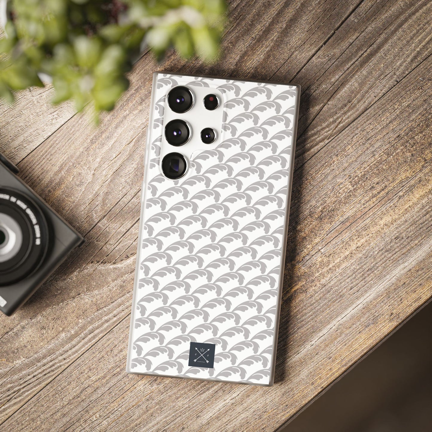Beautiful Beloved Flourish (silver/white) - Flexi Phone Cases
