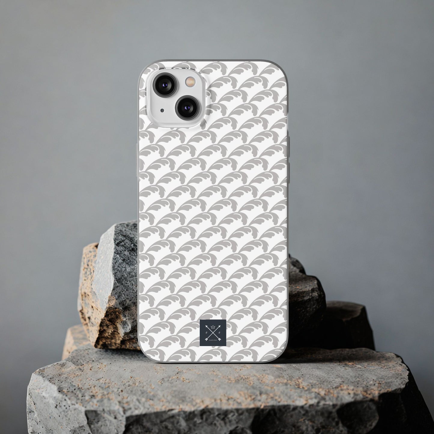 Beautiful Beloved Flourish (silver/white) - Flexi Phone Cases