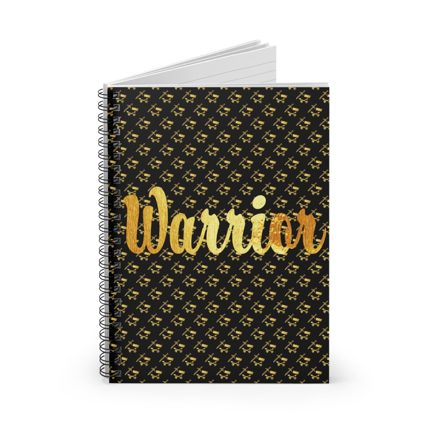 Gold and Bold Warrior - Spiral Notebook - Ruled Line