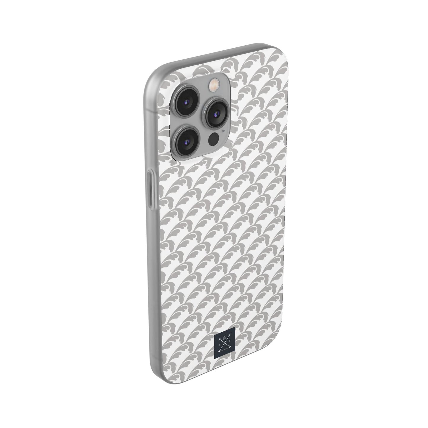 Beautiful Beloved Flourish (silver/white) - Flexi Phone Cases