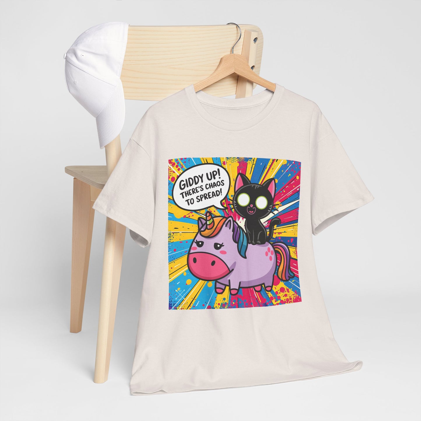 Giddy Up There’s Chaos To Spread - Unisex Heavy Cotton Tee