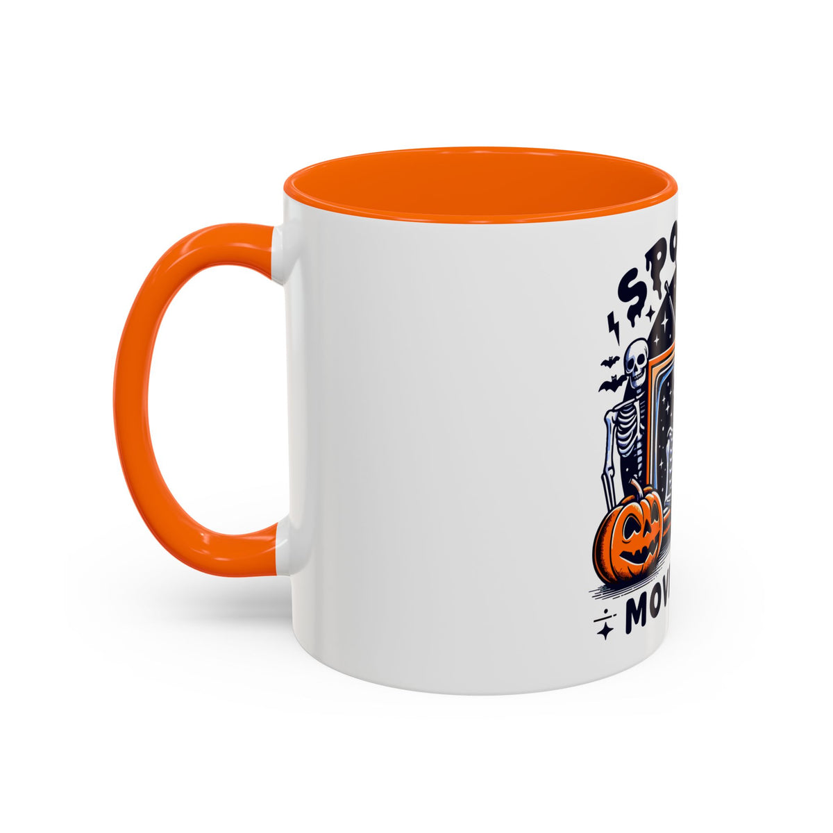 Spoooky Movie Club Skeletons - Color Accent Coffee Mug