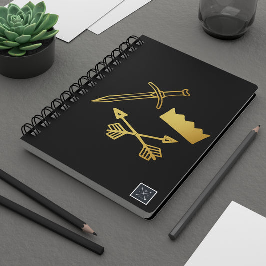 Spiral Notebook - Ruled Line (Gold and Bold Warrior)