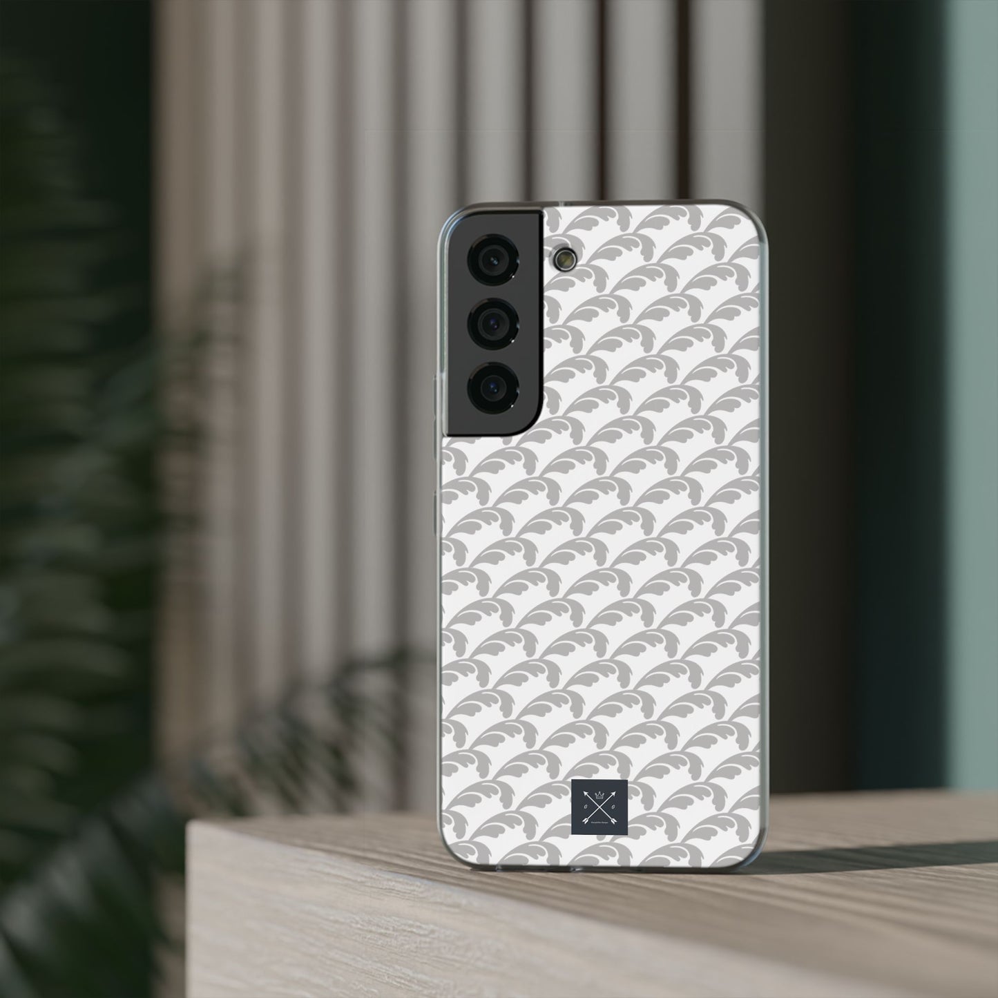 Beautiful Beloved Flourish (silver/white) - Flexi Phone Cases