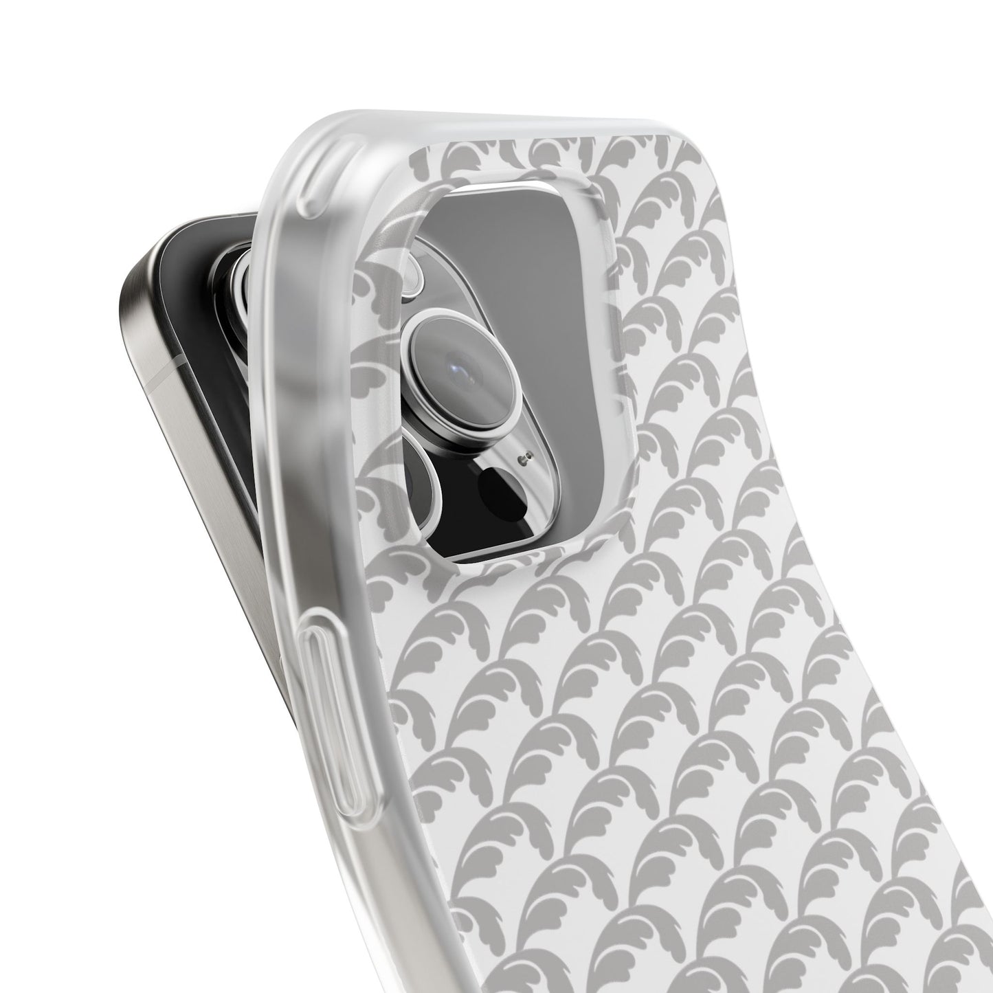 Beautiful Beloved Flourish (silver/white) - Flexi Phone Cases