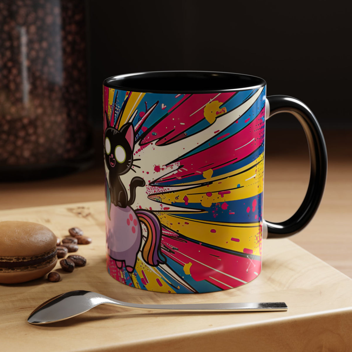 Giddy Up There's Chaos To Spread, Unicorn Cat Design - (11oz or 15oz) Coffee Mug