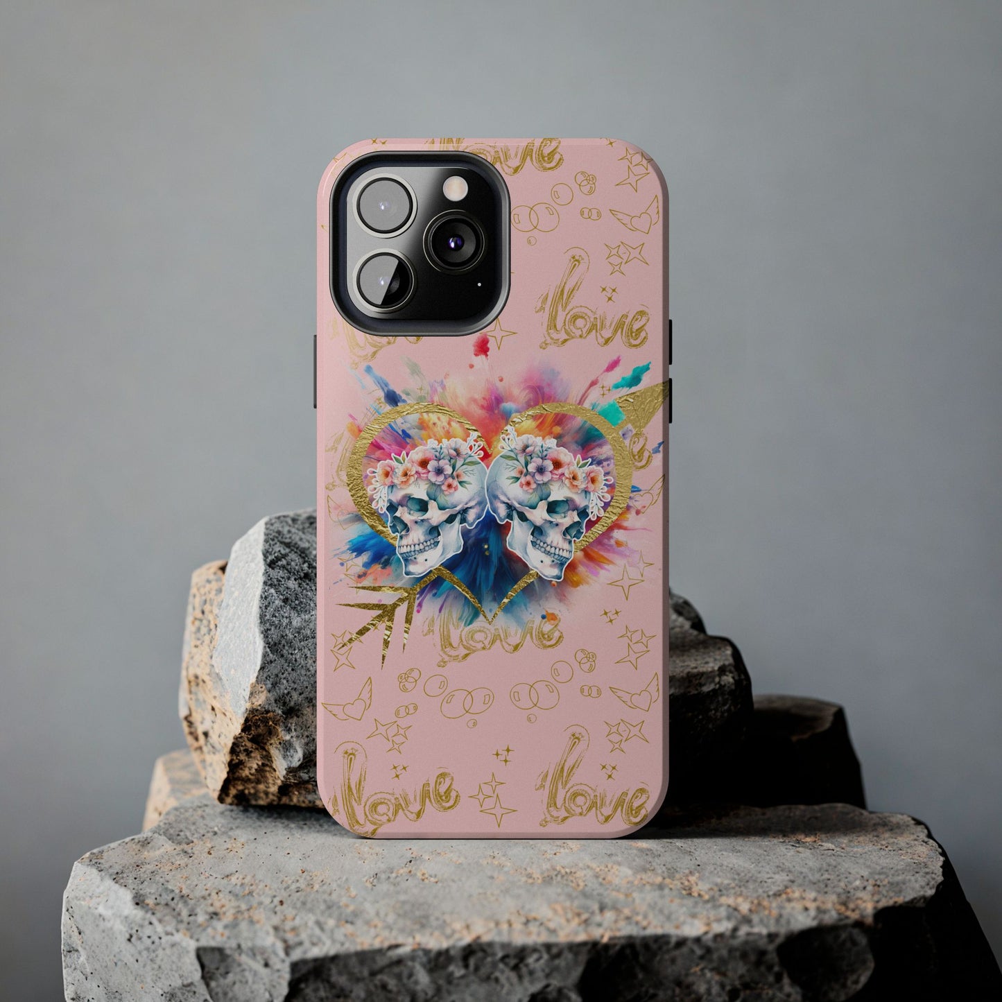 Love is Golden Watercolor (pink) - Tough Phone Cases