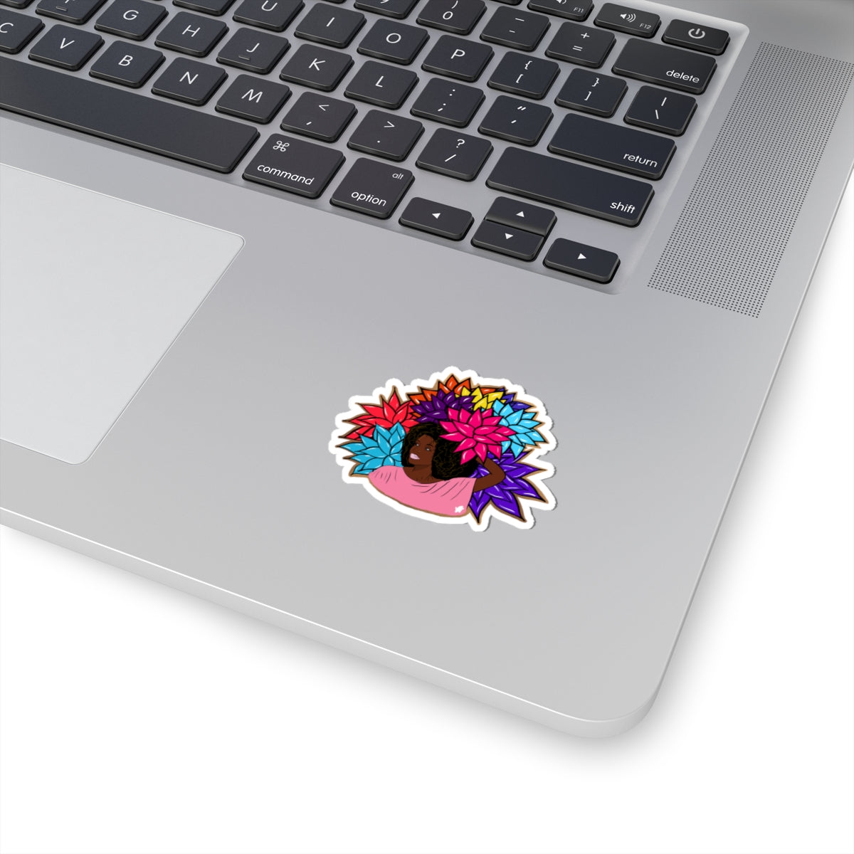 Beauty with Flowers (gold) - Kiss-Cut Stickers