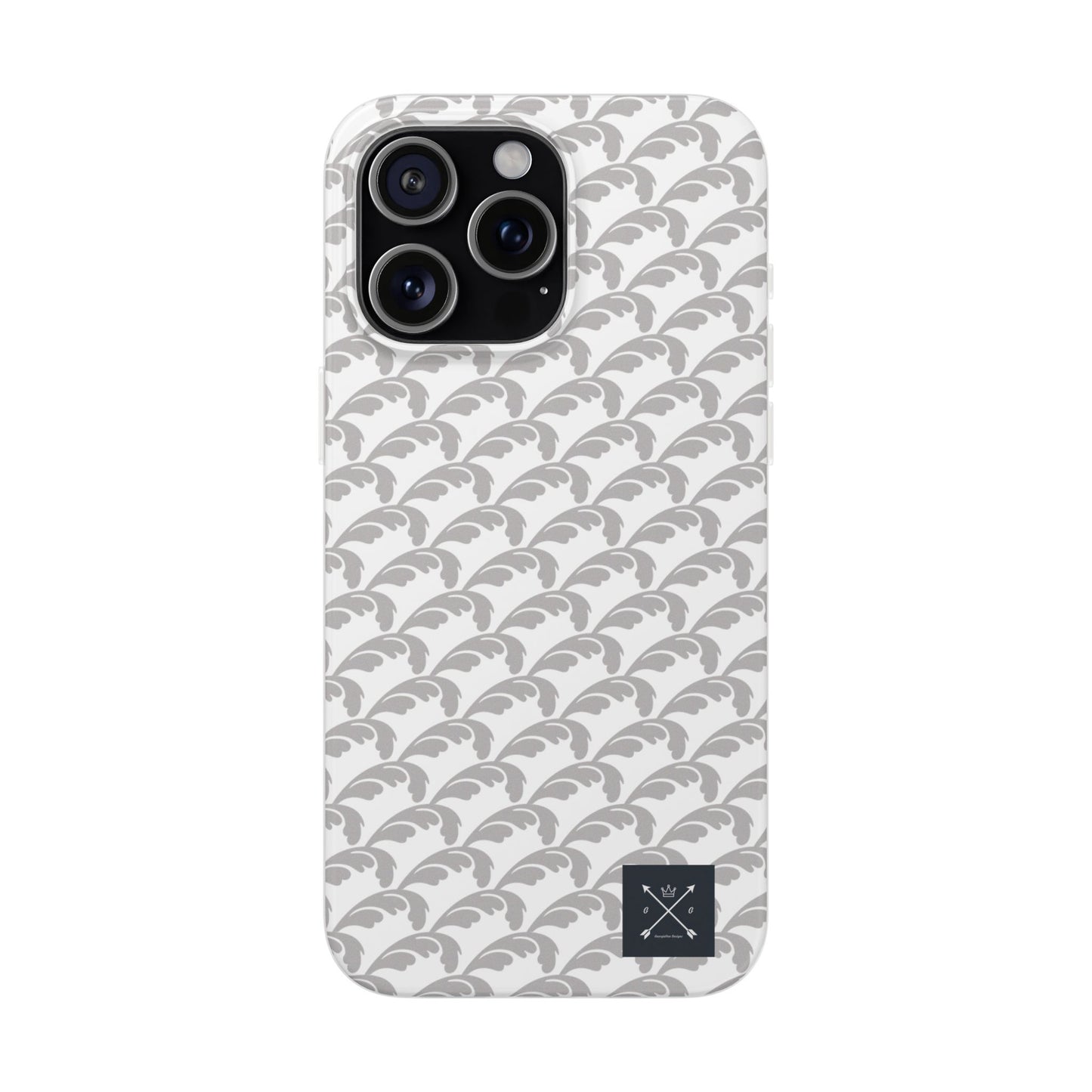 Beautiful Beloved Flourish (silver/white) - Flexi Phone Cases