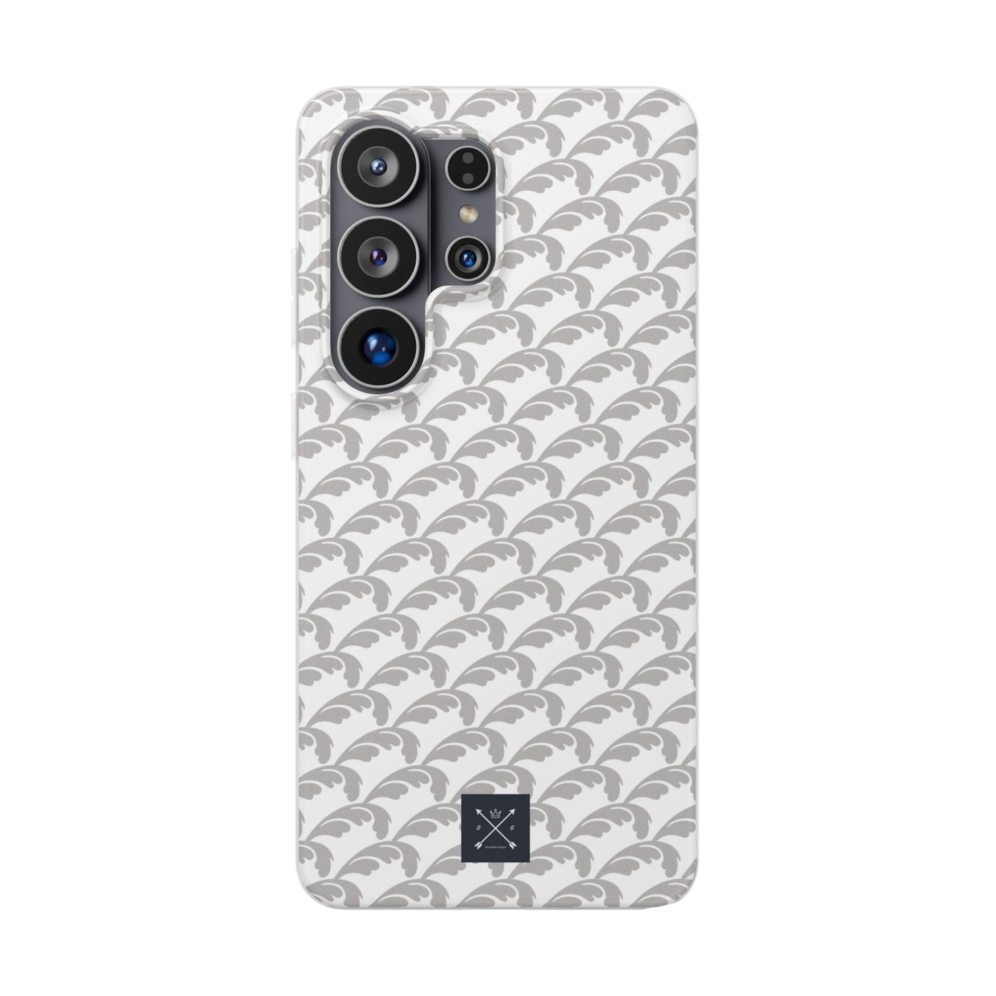 Beautiful Beloved Flourish (silver/white) - Flexi Phone Cases