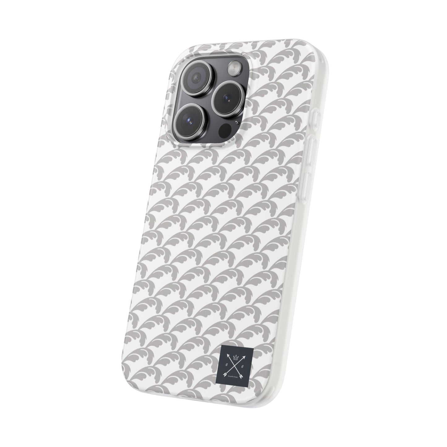 Beautiful Beloved Flourish (silver/white) - Flexi Phone Cases