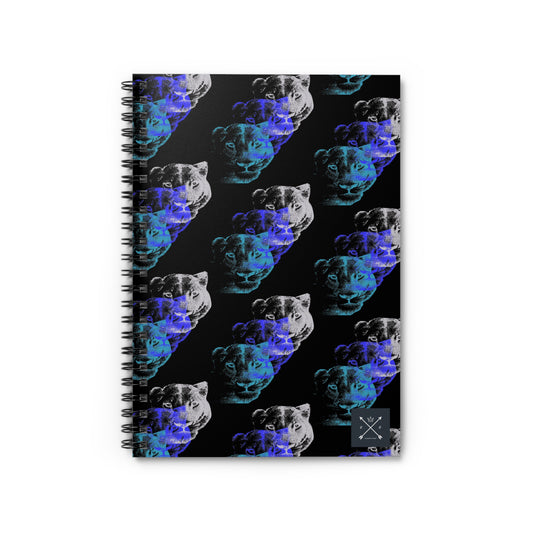 Lioness Arising - Spiral Notebook - Ruled Line - blk