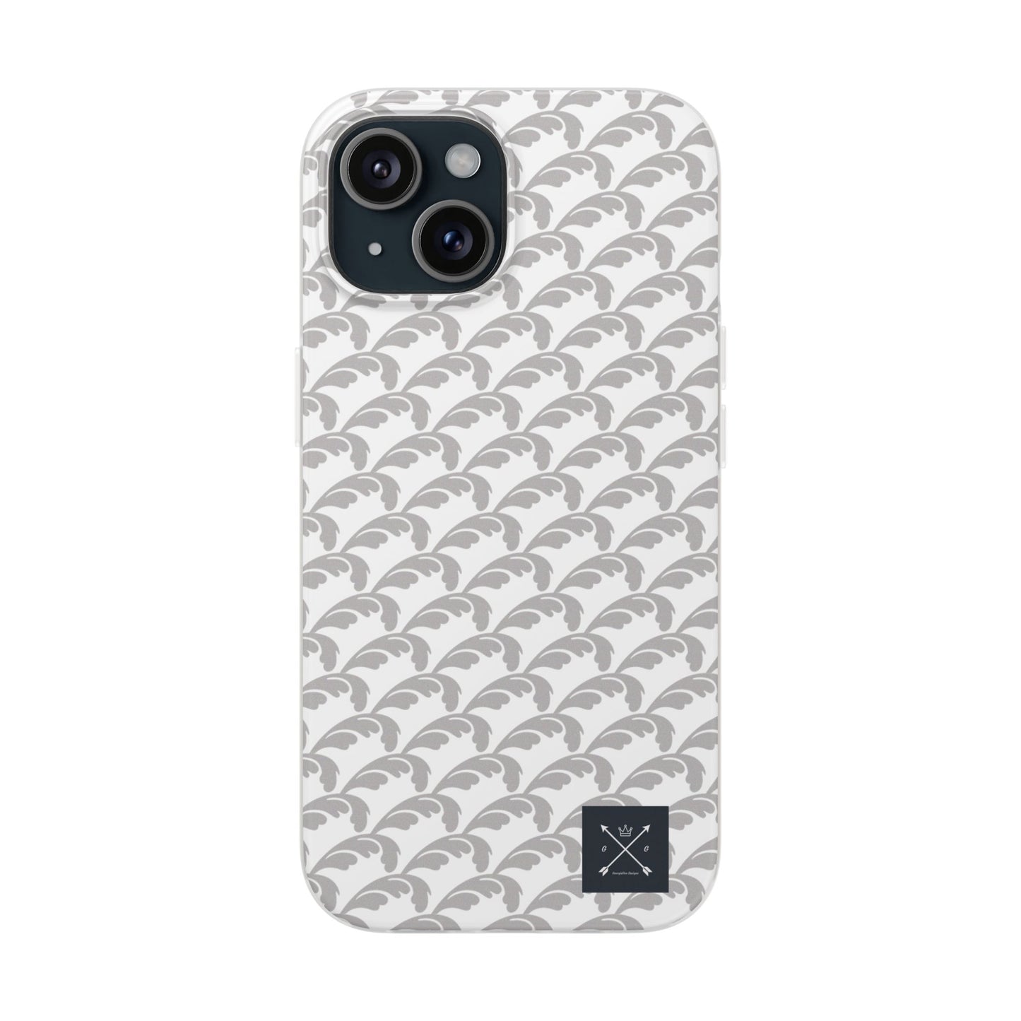 Beautiful Beloved Flourish (silver/white) - Flexi Phone Cases