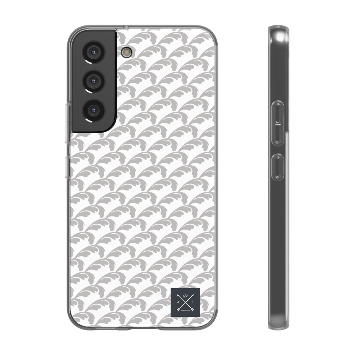 Beautiful Beloved Flourish (silver/white) - Flexi Phone Cases